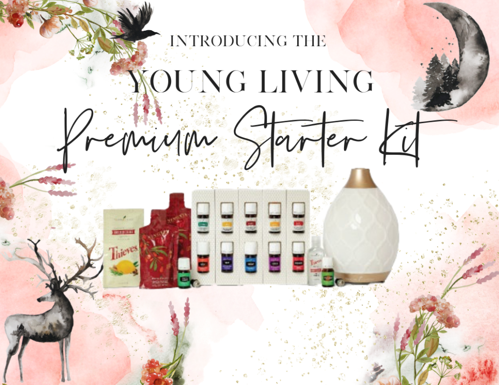 Young Living Premium Starter Kit. Oils. Diffuser. Ningxia. Thieves.